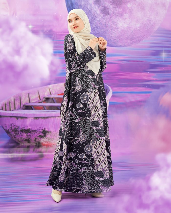 Dress Printed Lisa - Suria Lavender - Image 4