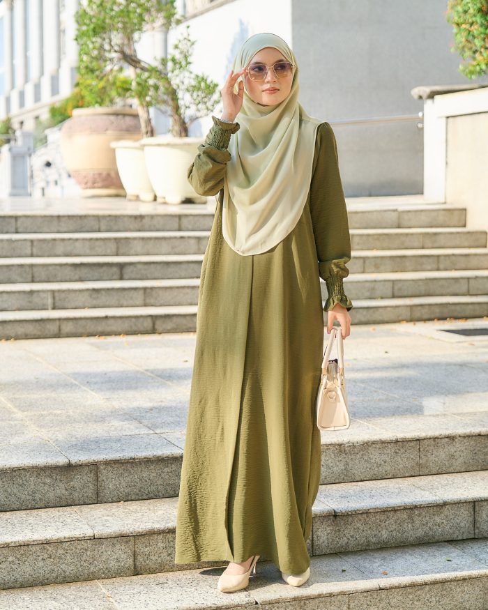 Dress Siti Nordiana - Army Green - Image 2