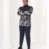 Baju Kemeja Batik Sultan 2.0 - Ratna Black Grey