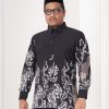 Baju Kemeja Batik Sultan 2.0 - Ratna Black Grey - Image 4