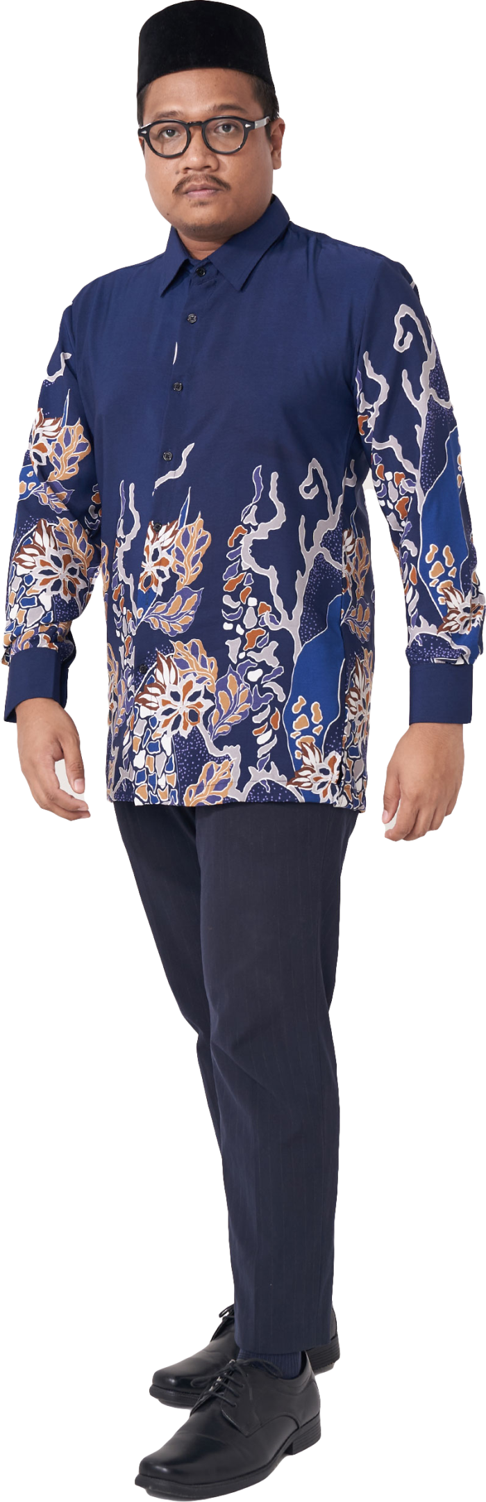 Baju Kemeja Batik Sultan  2.0 - Ratna Navy Blue - Image 6