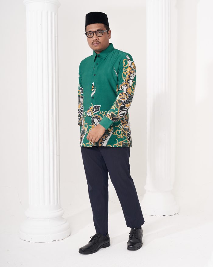 Baju Kemeja Batik Sultan 2.0 - Riani Emerald Green - Image 2