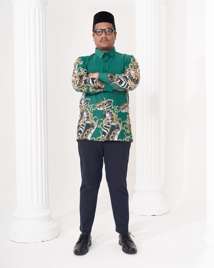 Baju Kemeja Batik Sultan 2.0 - Riani Emerald Green - Image 3