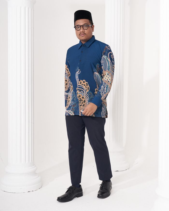 Baju Kemeja Batik Sultan 2.0 - Renjana Navy Blue