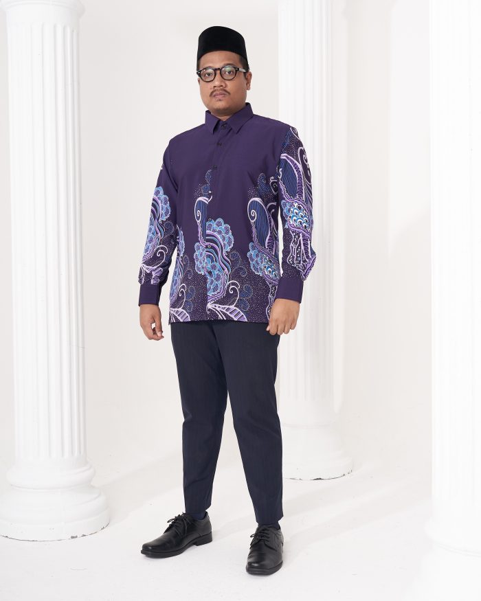 Baju Kemeja Batik Sultan 2.0 - Renjana Purple