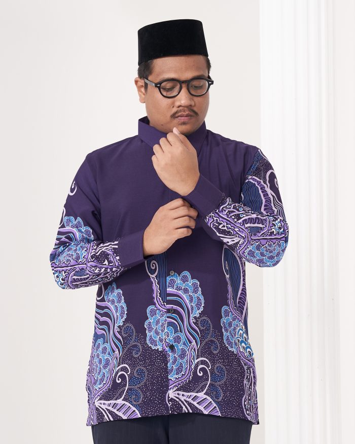 Baju Kemeja Batik Sultan 2.0 - Renjana Purple - Image 6