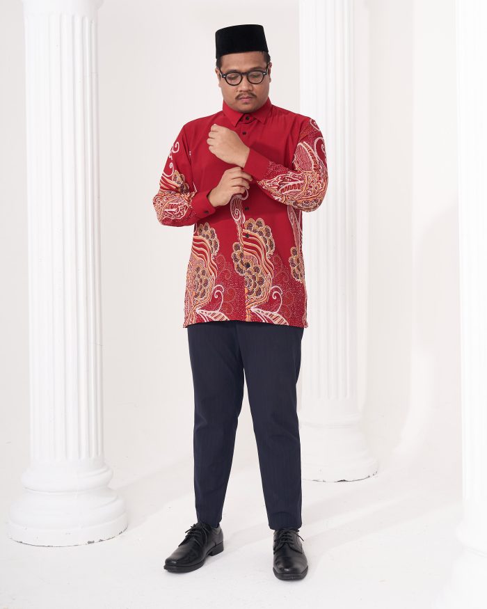 Baju Kemeja Batik Sultan 2.0 - Renjana Red Chili