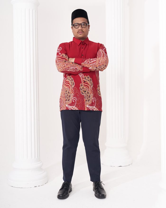 Baju Kemeja Batik Sultan 2.0 - Renjana Red Chili - Image 3