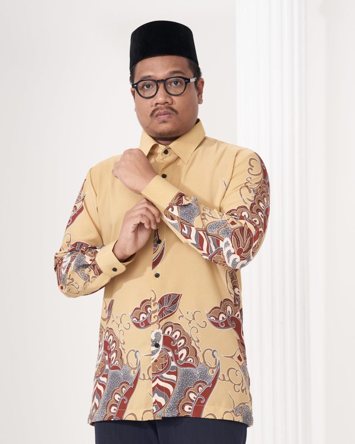 Baju Kemeja Batik Sultan 2.0 - Riani Sand Yellow - Image 5