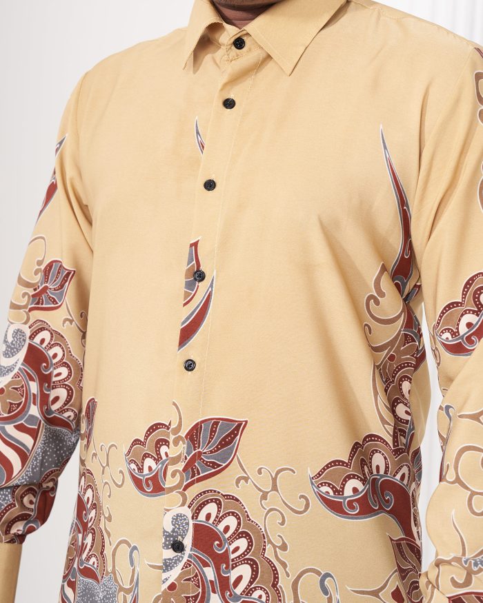 Baju Kemeja Batik Sultan 2.0 - Riani Sand Yellow - Image 6