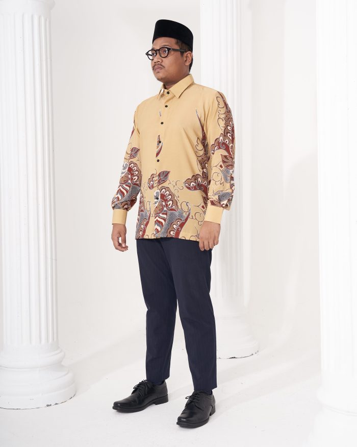 Baju Kemeja Batik Sultan 2.0 - Riani Sand Yellow - Image 2