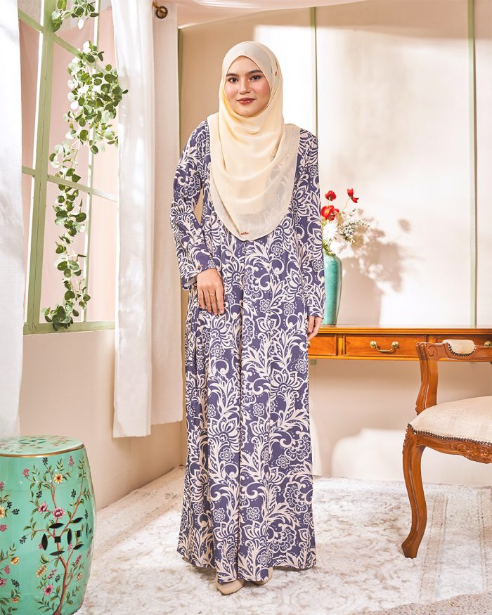 Dress Printed Lisa - Seri Grey - Image 2