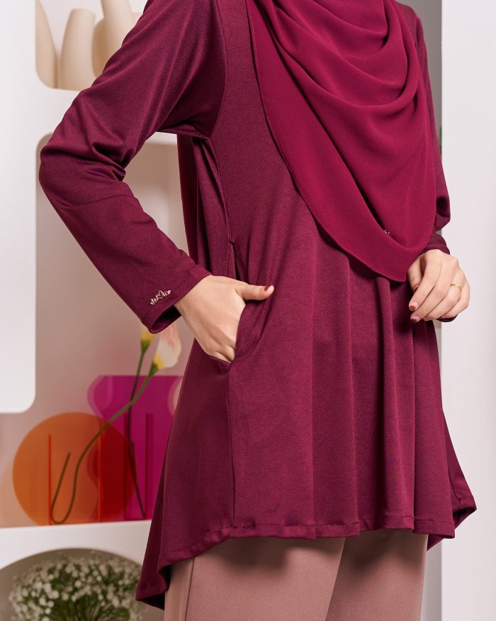 Blouse Luqq - Maroon - Image 4