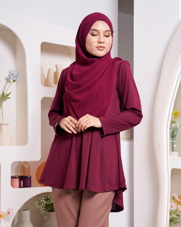 Blouse Luqq - Maroon - Image 5
