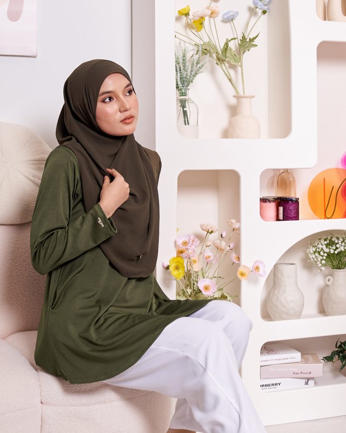 Blouse Luqq - Olive Green - Image 4