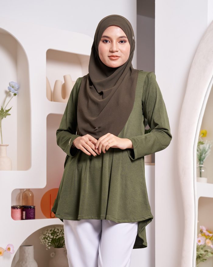 Blouse Luqq - Olive Green - Image 3