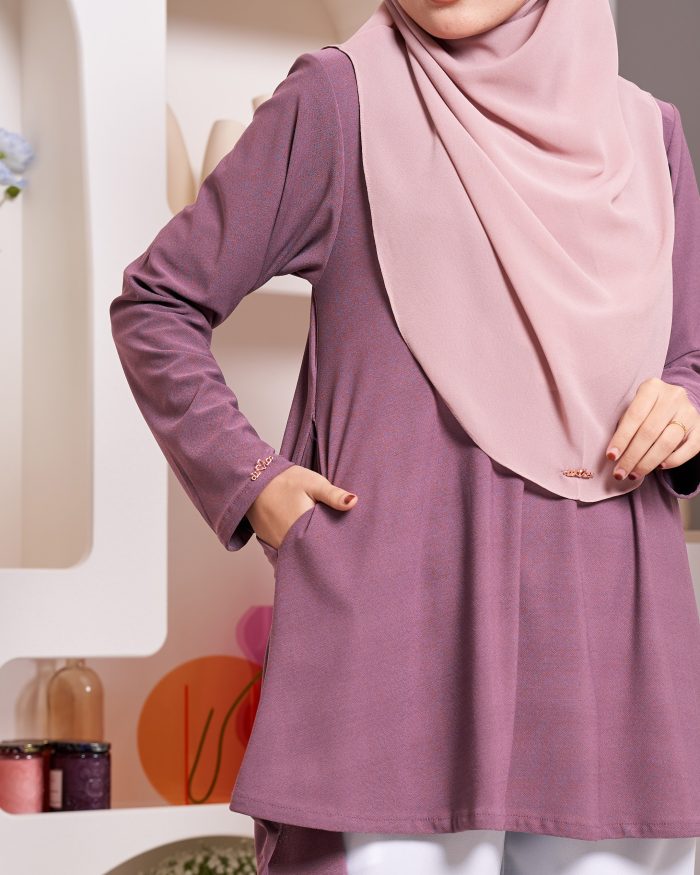 Blouse Luqq - Plum Purple - Image 3