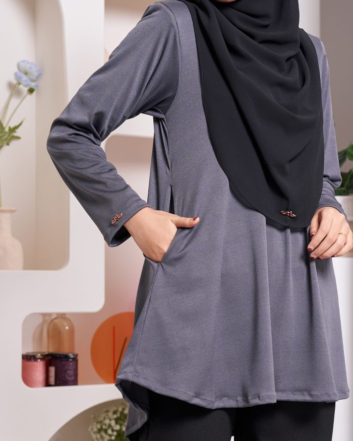 Blouse Luqq - Smokey Grey - Image 4