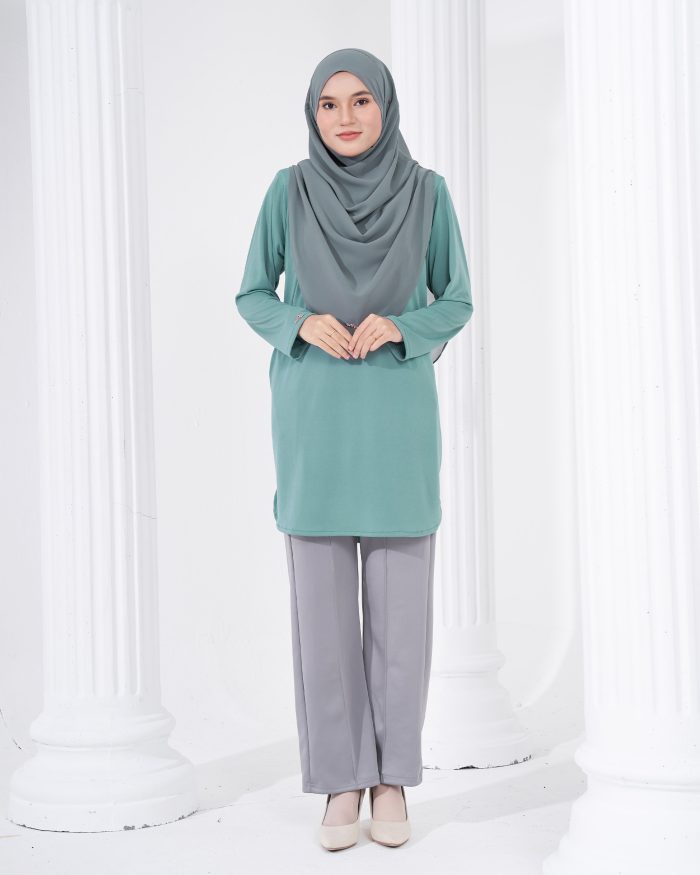 Blouse Laiqa - Aqua Teal - Image 3