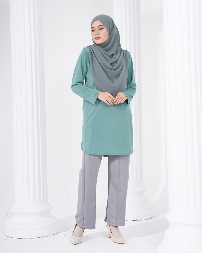 Blouse Laiqa - Aqua Teal - Image 2