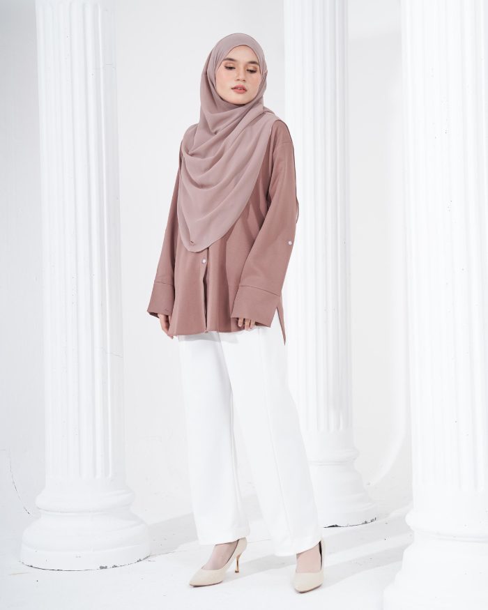 Blouse Lily - Toffee Brown - Image 5