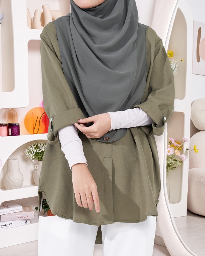 Blouse Lily - Olive Green - Image 3