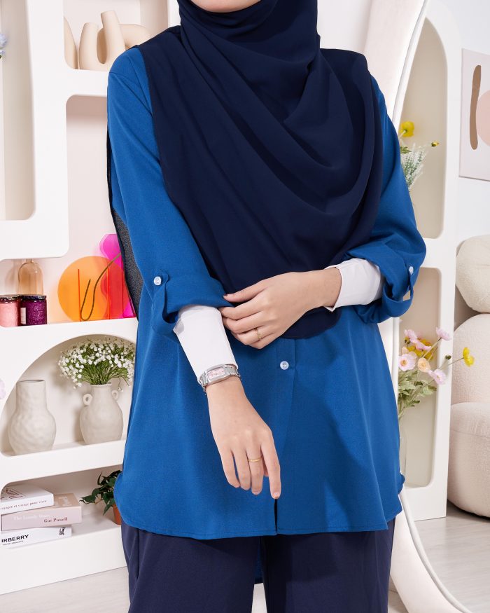 Blouse Lily - Cobalt Blue - Image 3