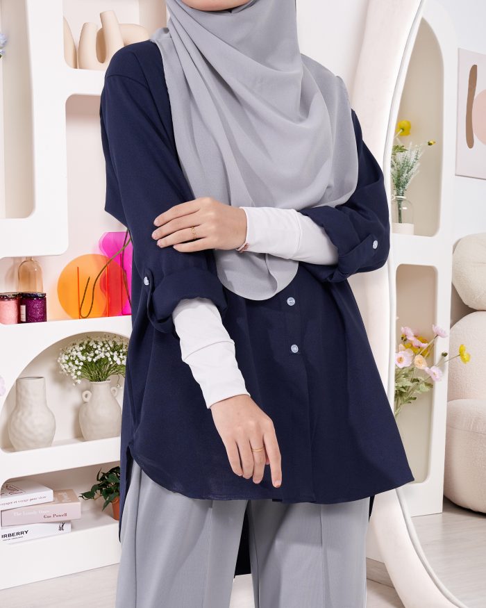 Blouse Lily - Navy Blue - Image 3