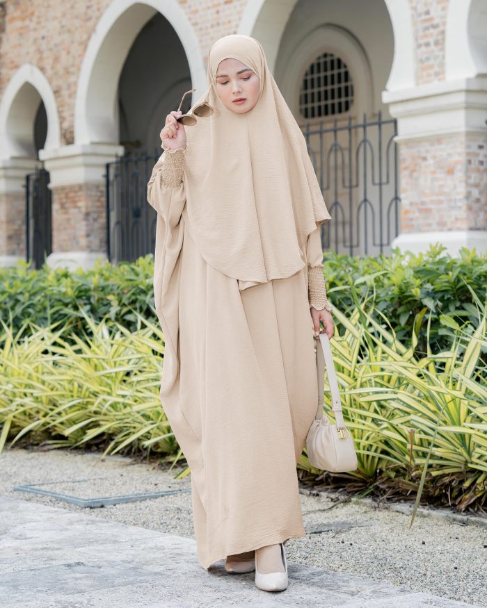 Abaya Kaftan Reyfa - Light Nude - Image 3