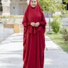 Abaya Kaftan Reyfa - Scarlet Maroon