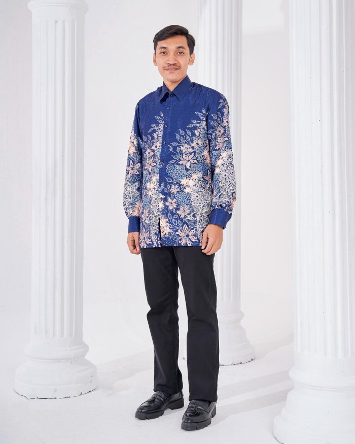 Baju Kemeja Batik Sultan 3.0 - Adiwarna Midnightblue