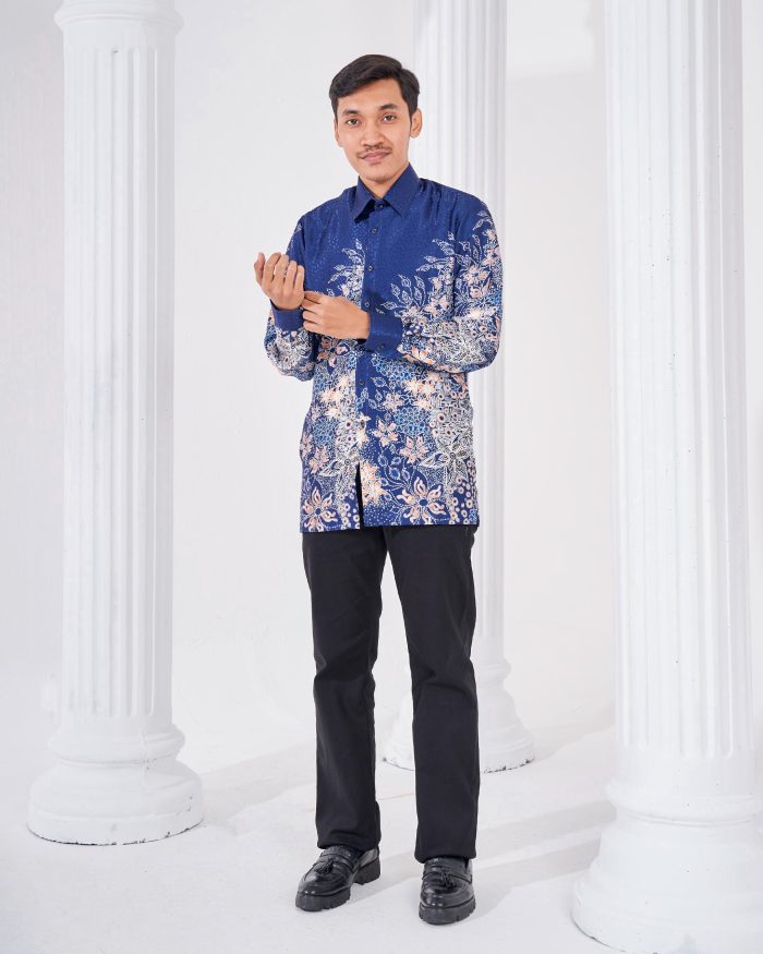 Baju Kemeja Batik Sultan 3.0 - Adiwarna Midnightblue - Image 2