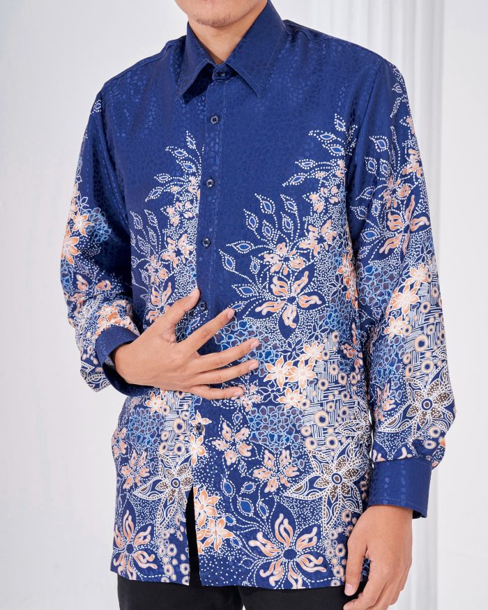 Baju Kemeja Batik Sultan 3.0 - Adiwarna Midnightblue - Image 4