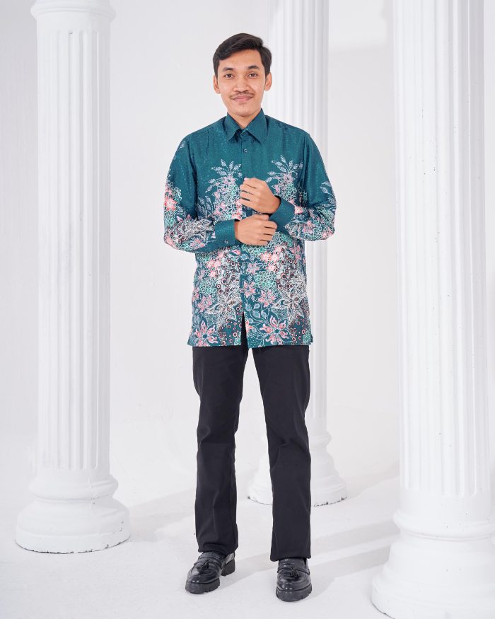 Baju Kemeja Batik Sultan 3.0 - Adiwarna Pine Green