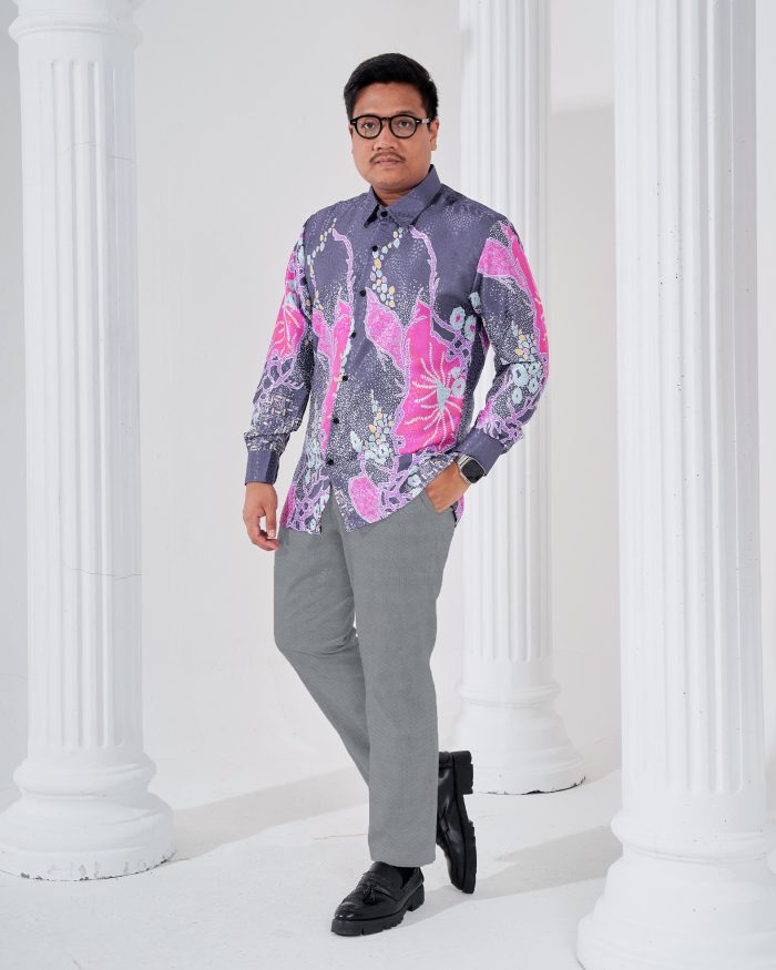 Baju Kemeja Batik Sultan 3.0 - Arjuna Ash Grey