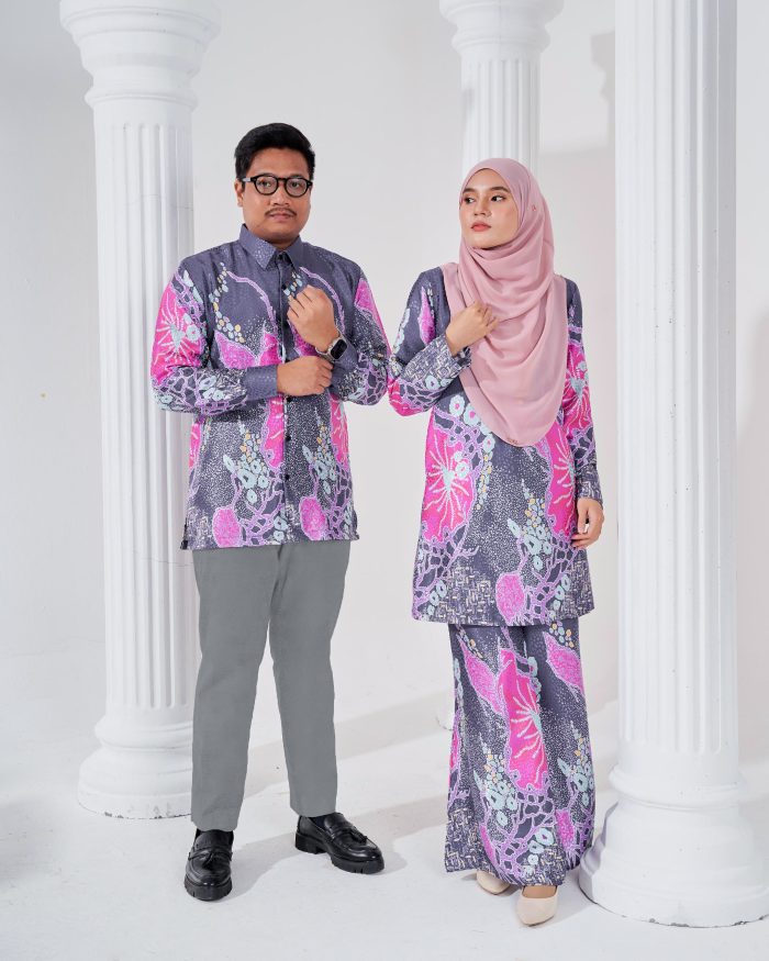 Baju Kemeja Batik Sultan 3.0 - Arjuna Ash Grey - Image 5