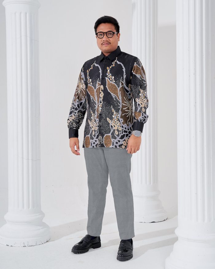 Baju Kemeja Batik Sultan 3.0 - Arjuna Black Brown