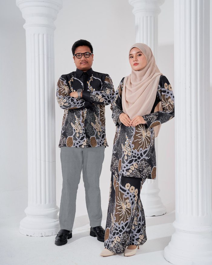 Baju Kemeja Batik Sultan 3.0 - Arjuna Black Brown - Image 6
