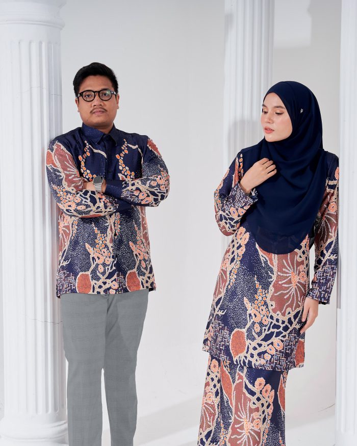 Baju Kemeja Batik Sultan 3.0 - Arjuna Navy Blue - Image 6