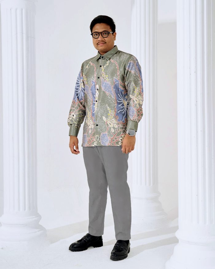 Baju Kemeja Batik Sultan 3.0 - Arjuna Olive Green - Image 3