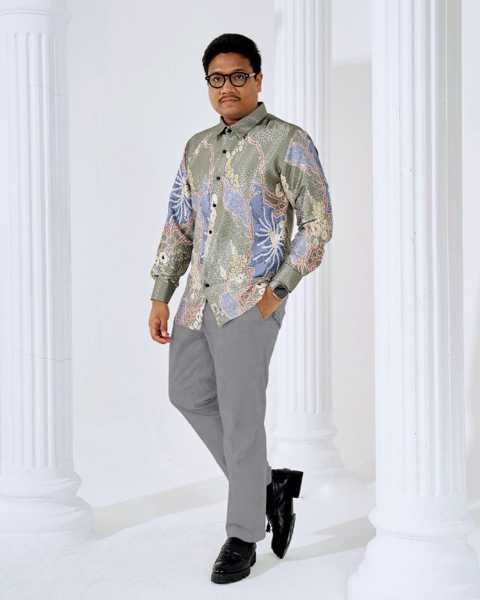 Baju Kemeja Batik Sultan 3.0 - Arjuna Olive Green - Image 2