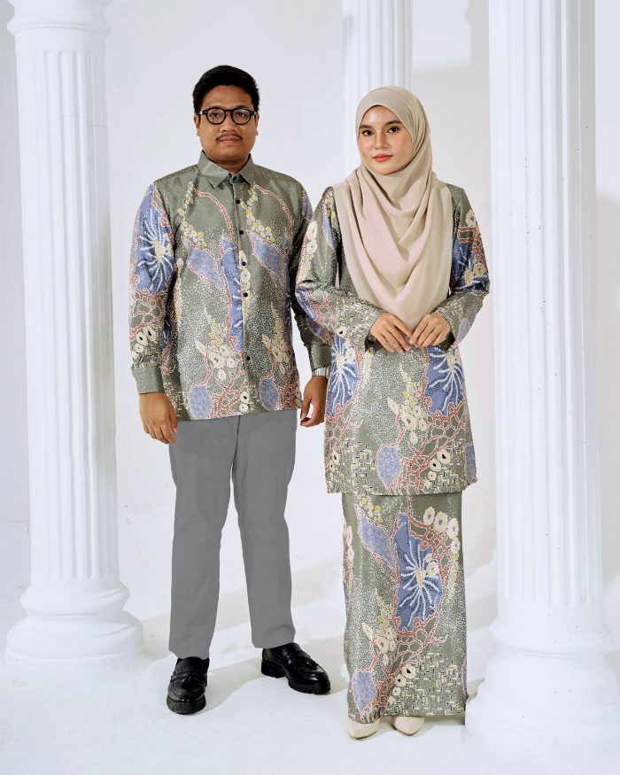 Baju Kurung Moden Batik Sultanah 3.0 - Arjuna Olive Green - Image 8