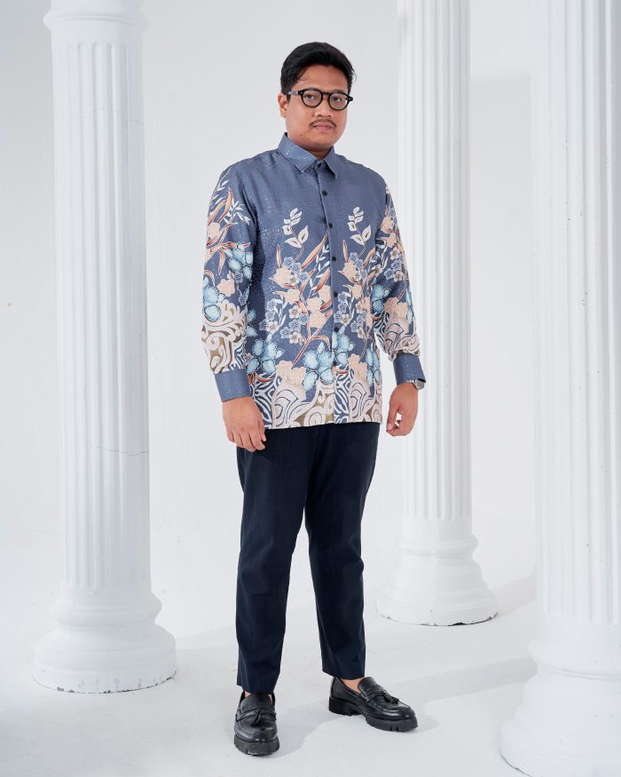 Baju Kemeja Batik Sultan 3.0 - Kirana Ash Grey