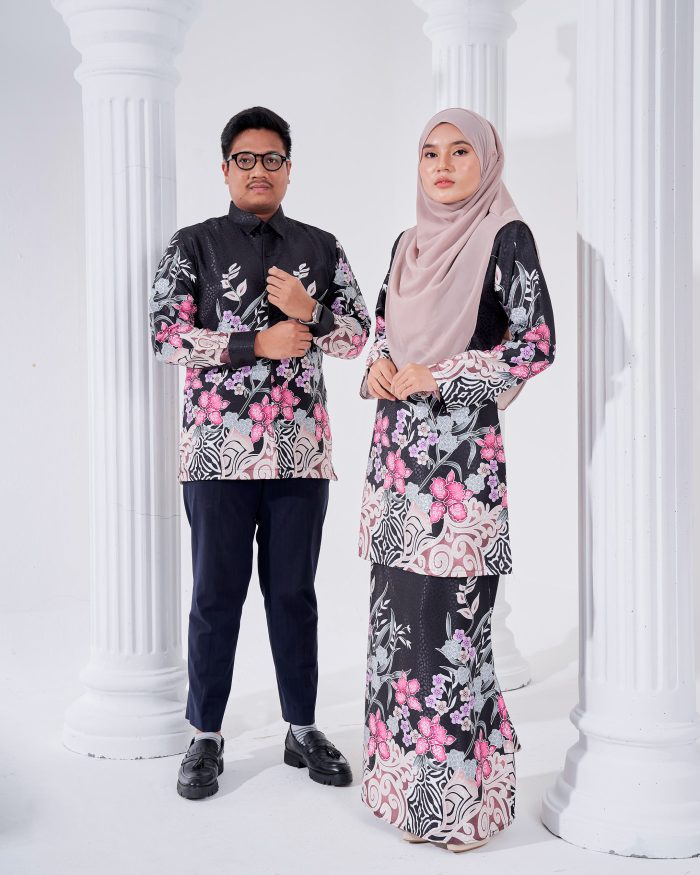 Baju Kurung Moden Batik Sultanah 3.0 - Kirana Black - Image 6