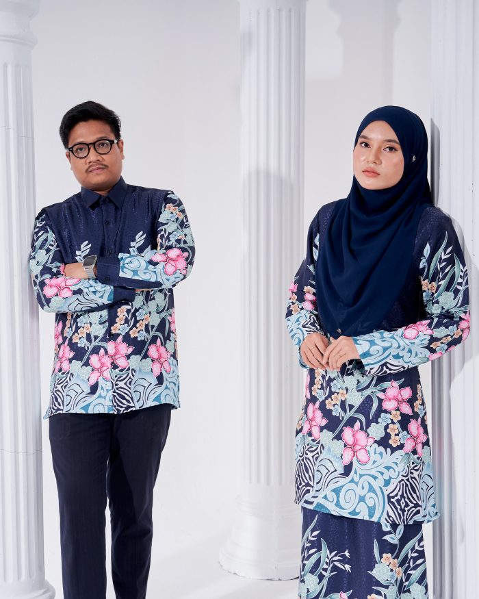 Baju Kemeja Batik Sultan 3.0 - Kirana Navy Blue - Image 8