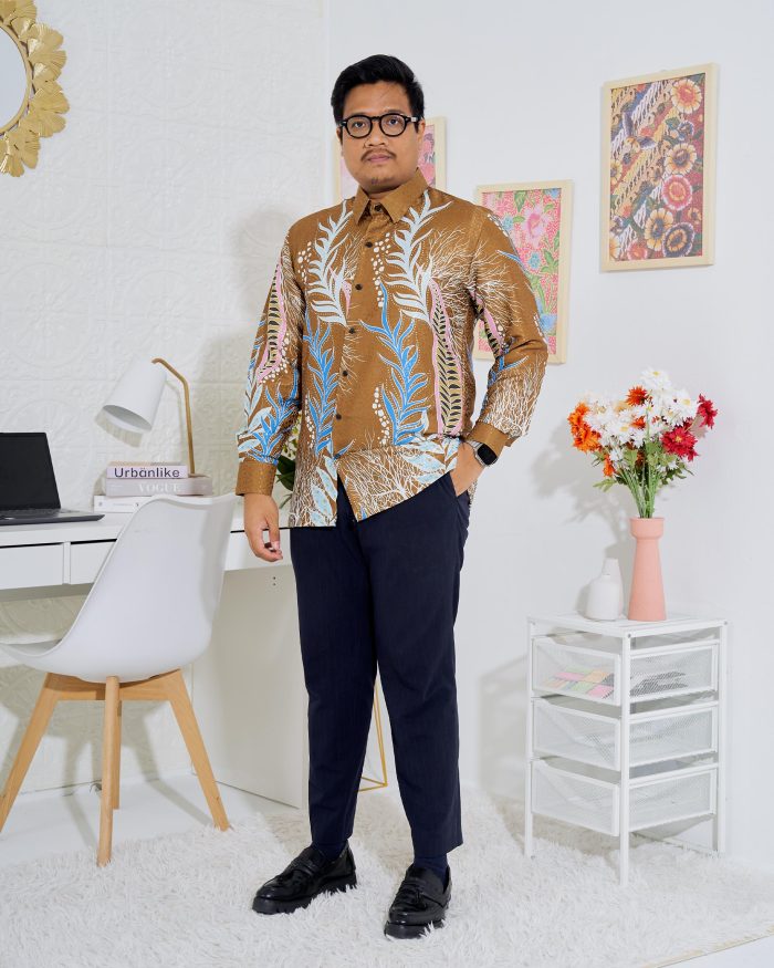 Baju Kemeja Batik Sultan 3.0 - Sakti Bronze Brown