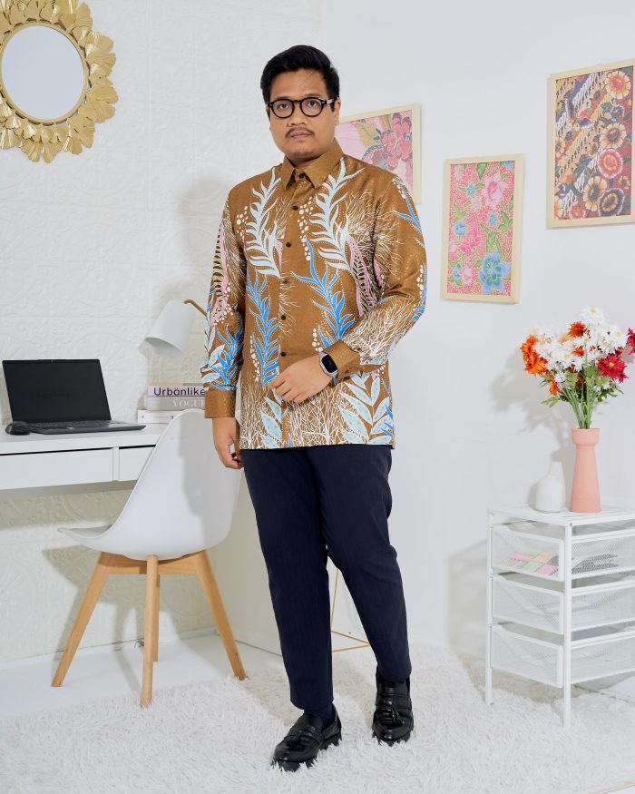 Baju Kemeja Batik Sultan 3.0 - Sakti Bronze Brown - Image 2