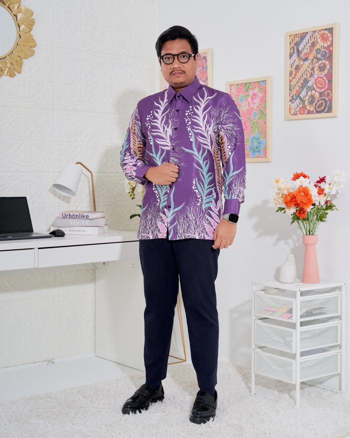 Baju Kemeja Batik Sultan 3.0 - Sakti Purple Unicorn - Image 6