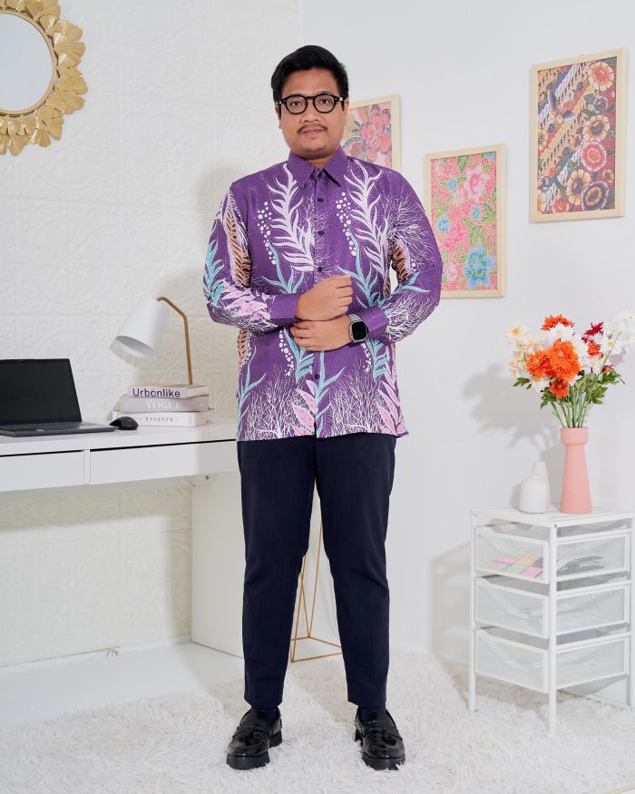 Baju Kemeja Batik Sultan 3.0 - Sakti Purple Unicorn