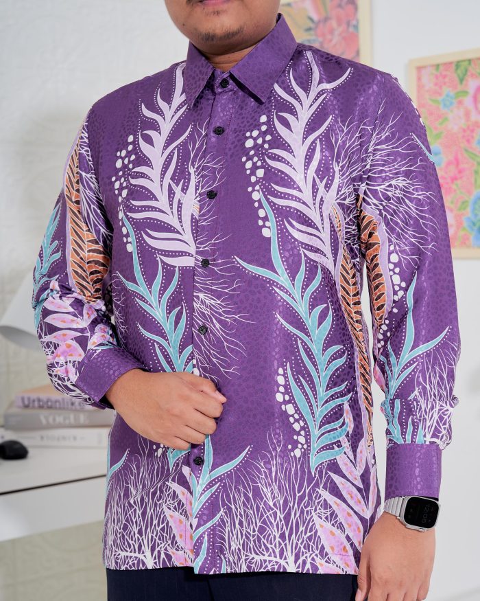 Baju Kemeja Batik Sultan 3.0 - Sakti Purple Unicorn - Image 4